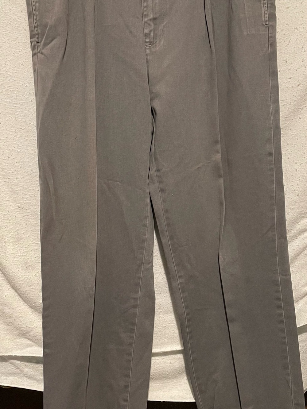 Ralph Lauren Men's Gray Pleated Chinos